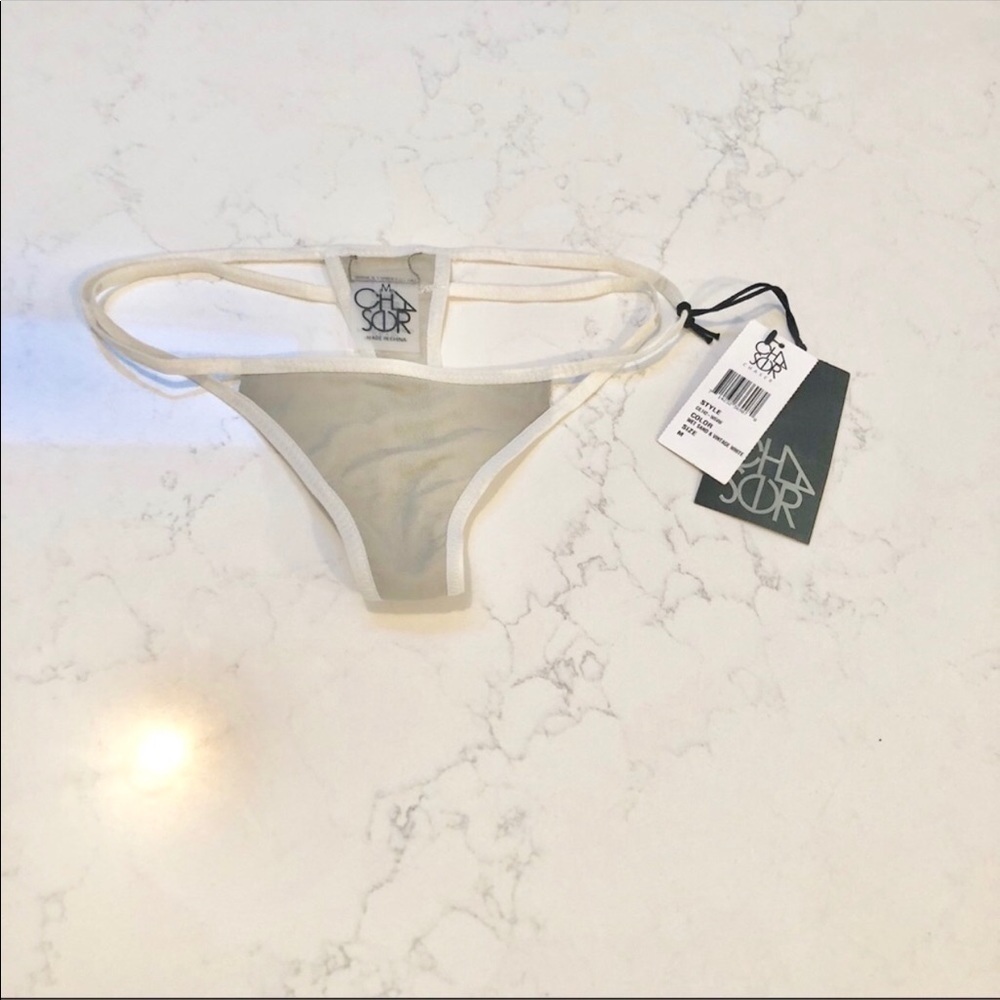 CHA SOR Chaser Wet And Sand & Vintage white  Mesh Tong Panties